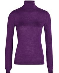 Maison Margiela - Roll-Neck Wool And Silk-Blend Top - Lyst