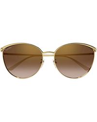 Cartier - Panthère Oval Frame Sunglasses - Lyst