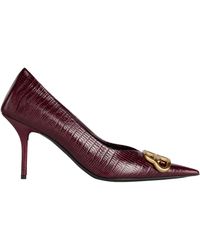 Balenciaga - Metallic Snake-Print Pointed-Toe High Heels - Lyst