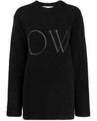 Off-White c/o Virgil Abloh - Logo Ribbed Crew Neck Jumper - Lyst