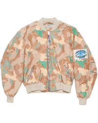 Acne Studios - Camouflage Printed Zip-Up Bomber Jacket - Lyst