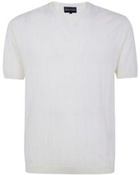 Emporio Armani - Crewneck Knitted T-Shirt - Lyst