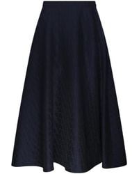 Valentino - All-Over Logo Patterned Pleated Skirt - Lyst