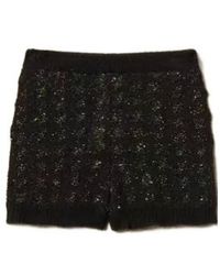 Twinset - Jacquard-Knit Shorts With Houndstooth Pattern - Lyst
