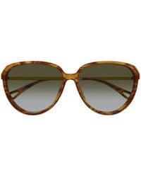 Chloé - Chloé Eyewear Cat-Eye Frame Sunglasses - Lyst