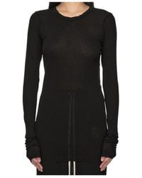 Rick Owens - Ruched Long-Sleeve Top - Lyst