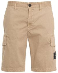 Stone Island - Regular Fit Cargo Bermuda Shorts - Lyst