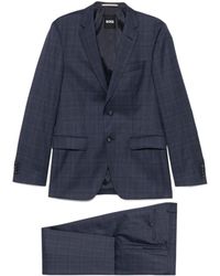BOSS - Check-Pattern Single-Breasted Suit - Lyst