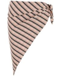 Prada - Embroidered Striped Sarong - Lyst