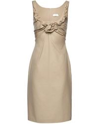 Magda Butrym - Gathered Cotton-Blend Midi Dress - Lyst