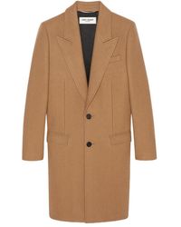 Saint Laurent - Single-Breasted Cashmere Coat - Lyst