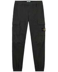 Stone Island - Regular-Tapered-Fit Jogger Trousers With Elastic Waist - Lyst