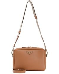 Prada - Triangle-Logo Zipped Shoulder Bag - Lyst