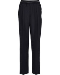 Miu Miu - Elasticated Waistband Loose-Fit Trousers - Lyst