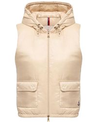 Moncler - Lansette Short Longue Saison Down Gilet - Lyst