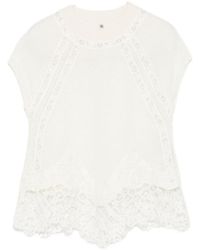Ermanno Scervino - Lace-Trim Short-Sleeve Top - Lyst
