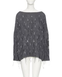 Valentino - Embroidered Wool Jumper With Feathers - Lyst
