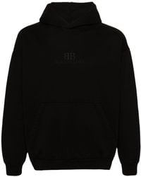 Balenciaga - Bb Logo Embossed Hoodie - Lyst