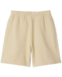 Burberry - Logo Patch Straight Hem Track Shorts - Lyst