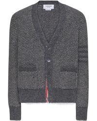 Thom Browne - V-Neck Chunky-Knit Cardigan - Lyst