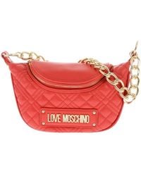 Moschino - Quilted Logo-Plaque Shoulder Bag - Lyst