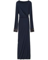 Lanvin - Dark Long Sleeve Maxi Dress - Lyst