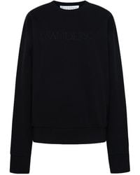 JW Anderson - Jw Anderson Logo Embroidered Crewneck Sweatshirt - Lyst
