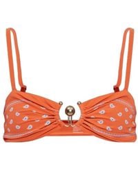 Christopher Esber - Ruched Orbit Bandeau Bikini Top - Lyst
