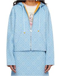 CASABLANCA - Monogram Hooded Jacket - Lyst
