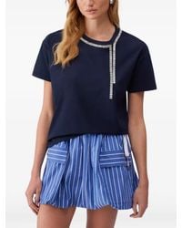Liu Jo - Oversized T-Shirt With Bejewelled Embellishment - Lyst