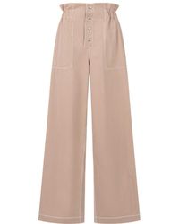 Marni - Elasticated Paperbag Waist Gabardine Trousers - Lyst