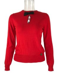 Moschino - Crew Neck Long-Sleeve Knit Sweater - Lyst