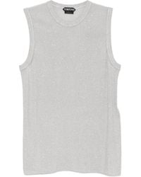 Tom Ford - Sequin-Embellished Ribbed Tank Top - Lyst