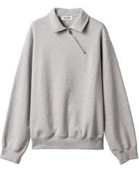 Miu Miu - Zippered Cotton Fleece Jacket - Lyst