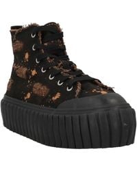 DIESEL - Contrast-Color Canvas High-Top Casual Shoes - Lyst