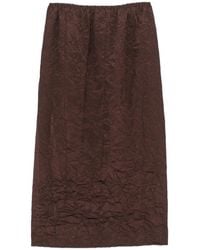 Carven - Crinkled-Effect A-Line Midi Skirt - Lyst