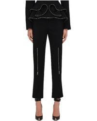 McQueen - Zip-Embellished Slim-Cut Trousers - Lyst