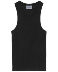Balenciaga - Cotton Ribbed Logo Tank Top - Lyst
