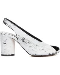 MM6 by Maison Margiela - Peep Toe Slingback Sandals - Lyst