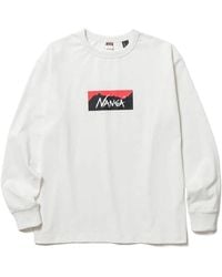 NANGA - Box Logo Long-Sleeve T-Shirt - Lyst