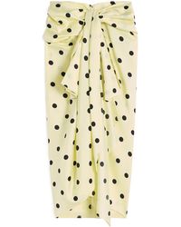 Sportmax - Gentile Polka Dot Printed Midi Skirt - Lyst