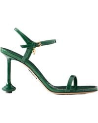 Loewe - Toy Croc-Effect Leather Sandals - Lyst