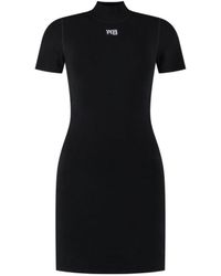 Alexander Wang - Logo Printed Bodycon Mini Dress - Lyst