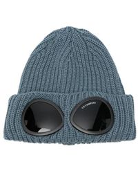 C.P. Company - Ribbed Knit Goggles Hat - Lyst