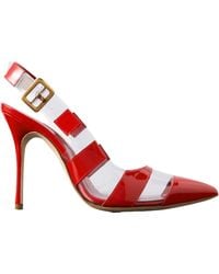 Manolo Blahnik - Pin-Button Open-And-Close High-Heeled Sandals - Lyst
