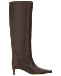 STAUD - Wally Pointed Leather Boots - Lyst
