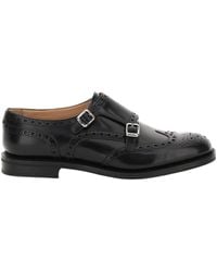 Church's - Monk-Strap Buckle Detailed Brogue Shoes - Lyst