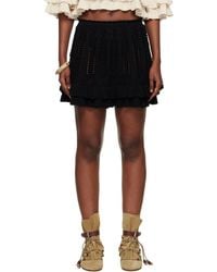 Isabel Marant - Nelle Frilly Cotton Knit Miniskirt - Lyst