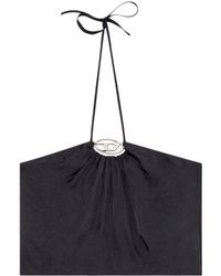DIESEL - T-Stant-N1 Halterneck Cropped Top - Lyst