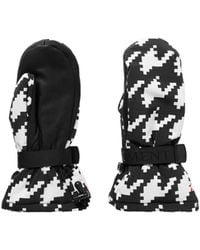 Perfect Moment - Davos Two-Tone Printed Padded Shell And Leather Mittens - Lyst